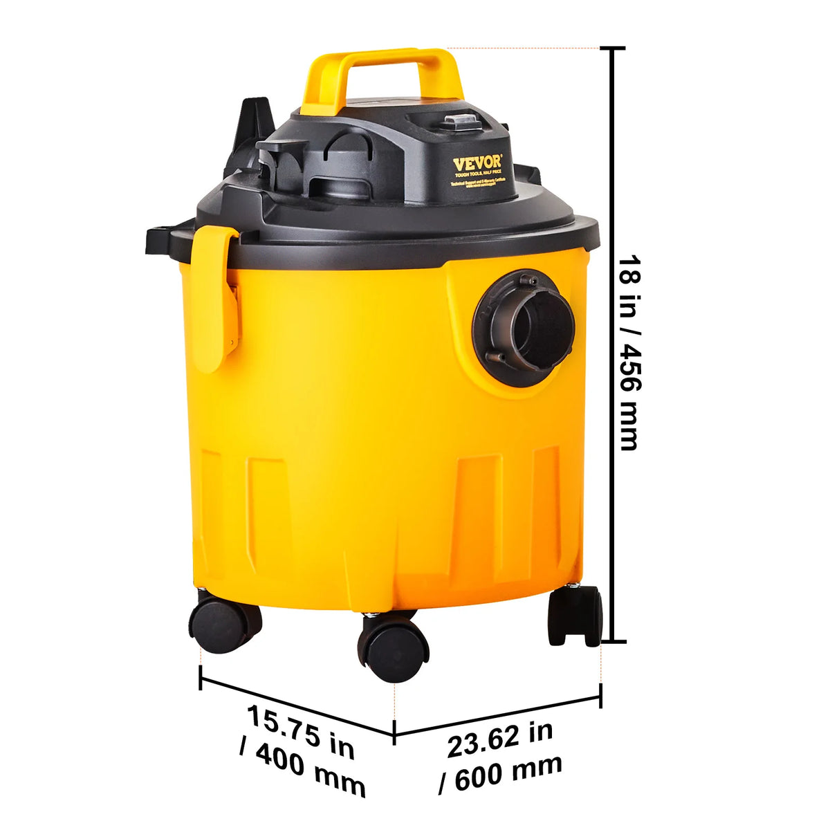 SucceBuy Stainless Steel Wet Dry Shop Vacuum For Powerful Cleaning