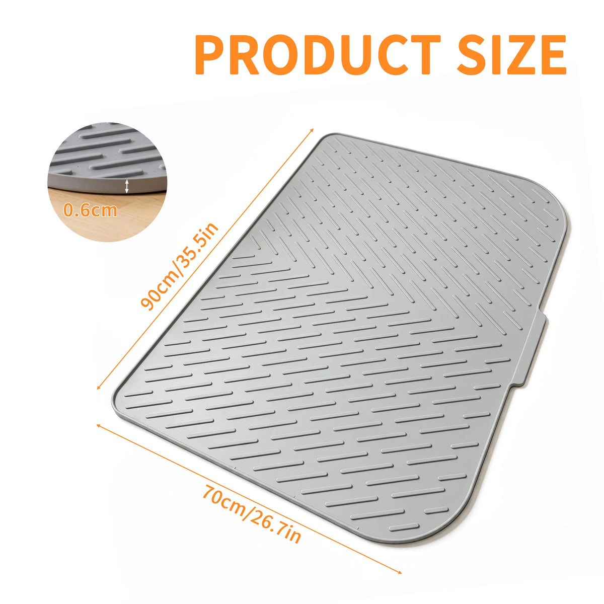 Large Cat Litter Mat Silicone Extra Large Multi-Cat Spill Proof Waterproof Non-Slip Durable Cat Litter Tray Mat for Multiple Cats