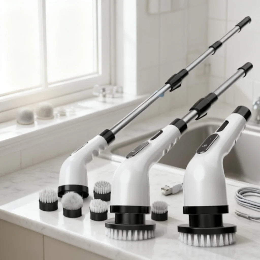 Rechargeable Electric Spin Scrubber with 7 Heads Power Scrubber for Cleaning Bathroom Shower Tub Kitchen Sink Top Rated 2026