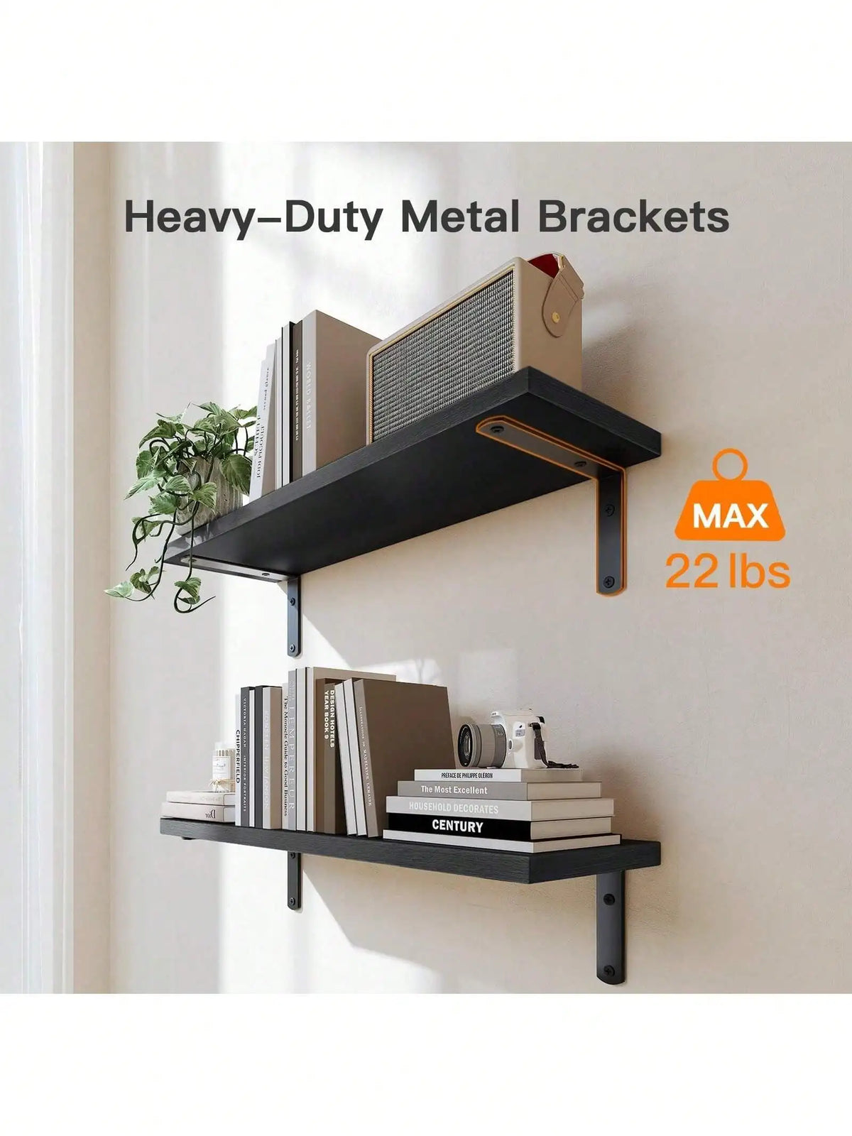 Farmhouse Floating Bathroom Shelves For Wall Mounted Home Storage