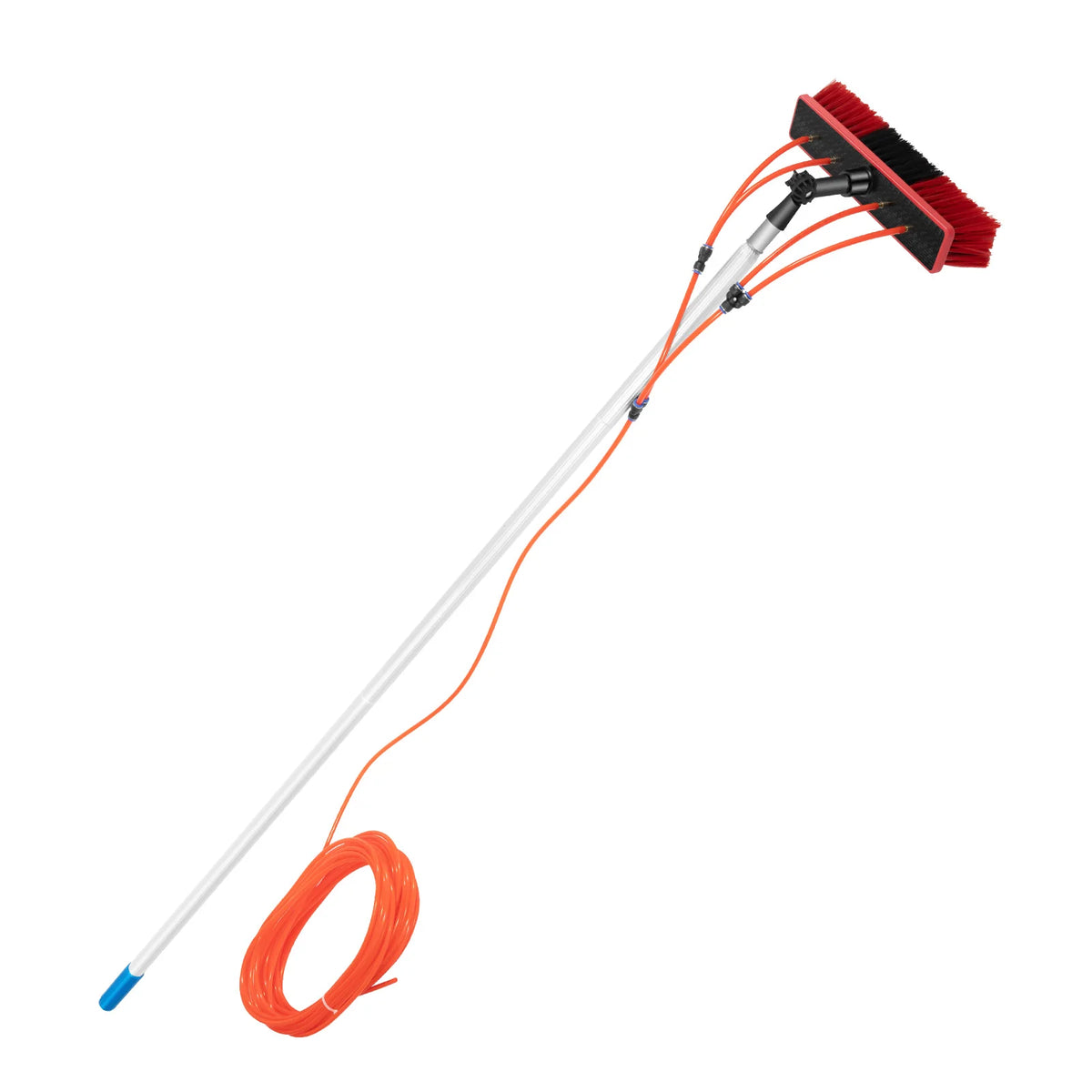 Adjustable Water Fed Window Cleaning Pole With Brush And Squeegee