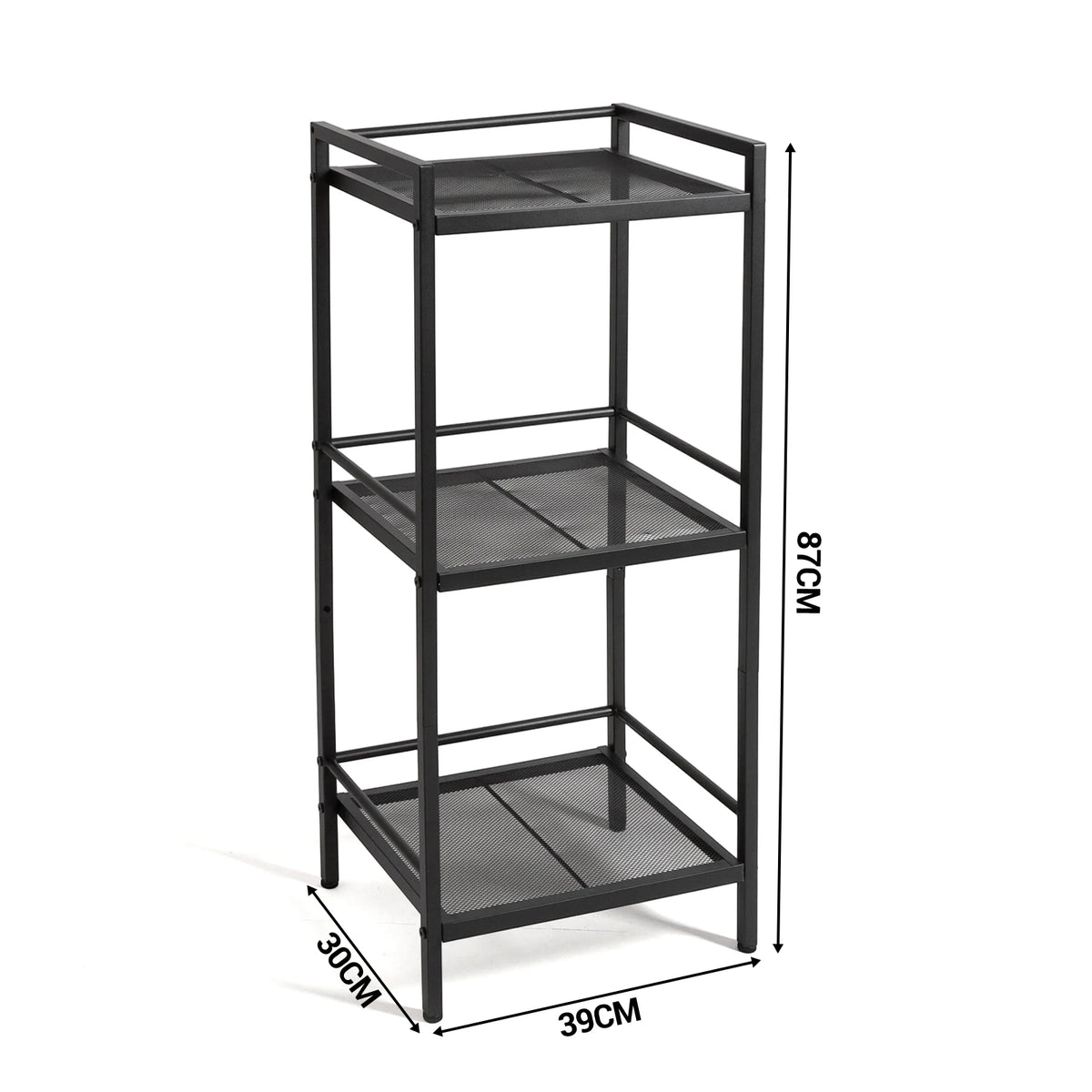 Twister.CK Four Tier Carbon Steel Corner Storage Shelving Unit