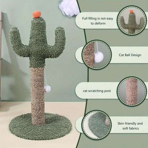 Cactus Cat Scratcher With Claw Health And Indoor Play Benefits