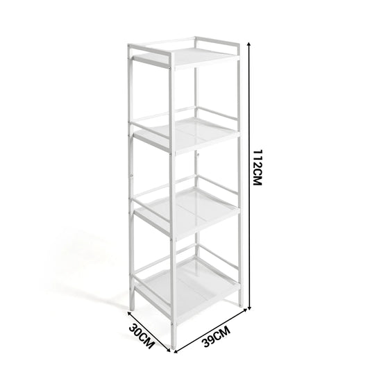 Twister.CK Four Tier Carbon Steel Corner Storage Shelving Unit