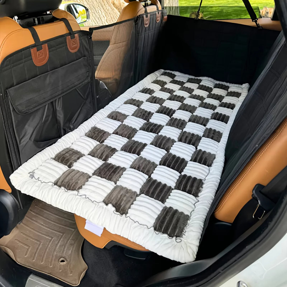CWV Waterproof Coral Fleece Dog Car Seat Bed Protector