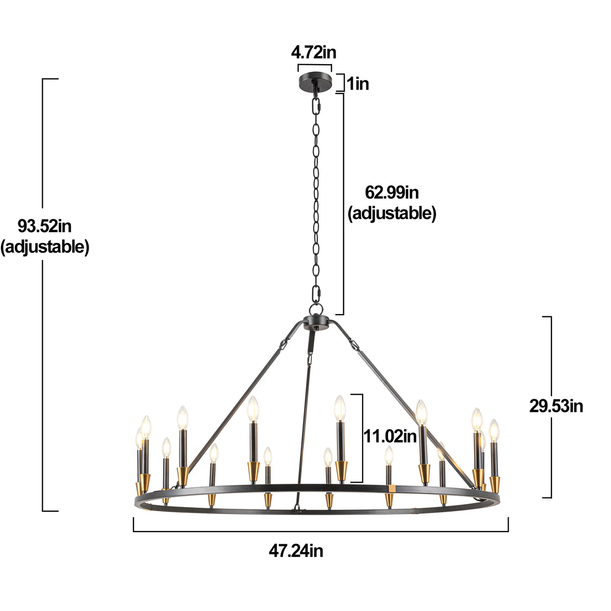15 Light Wagon Wheel Chandeliers For Diningroom Livingroom Hall Entrance Foyer Traditional Farmhouse Lights Fixture
