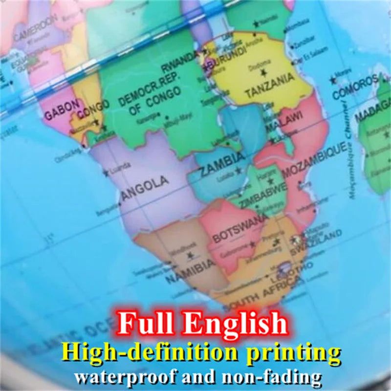 Professional English World Globe With Integrated LED Lighting
