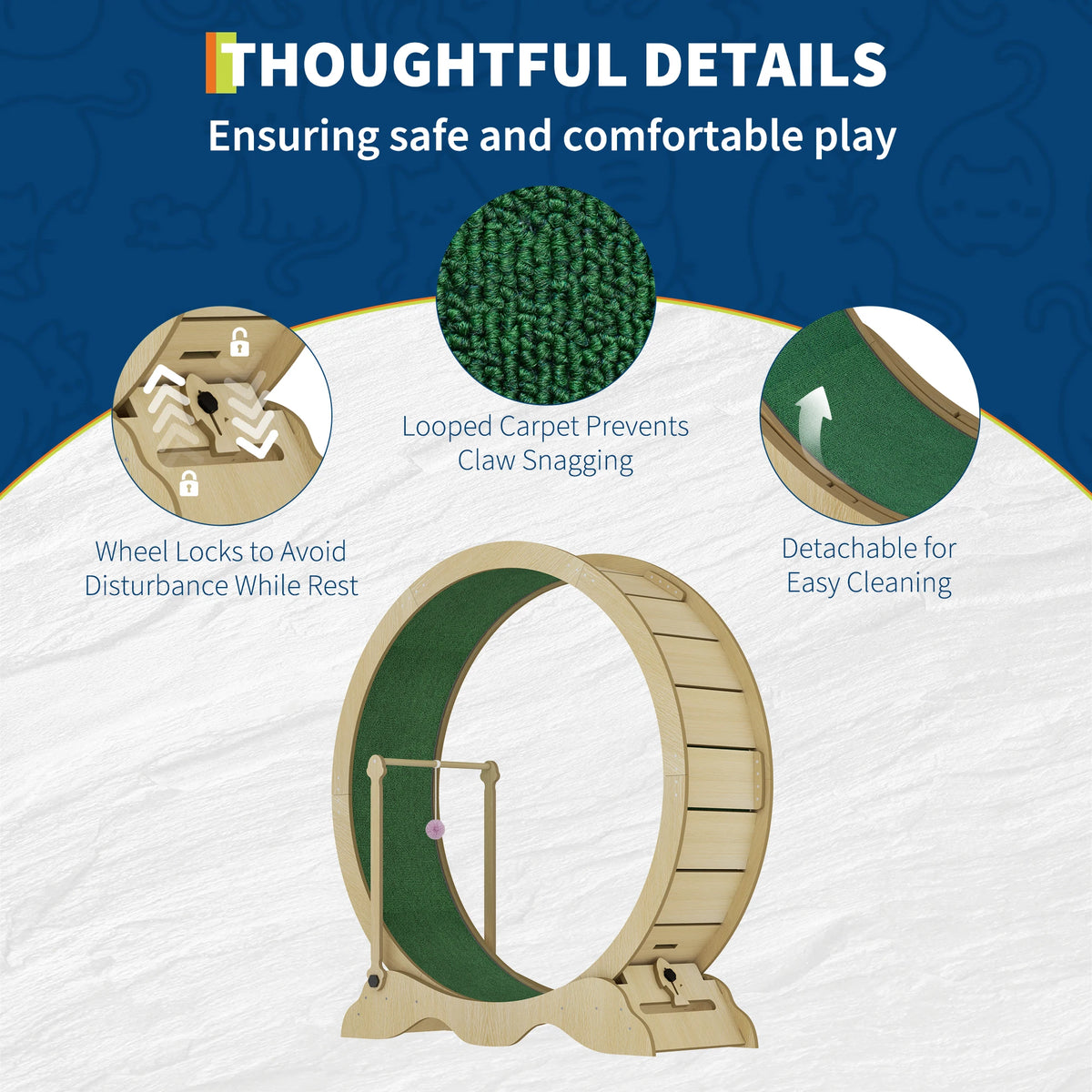 Quiet Indoor Cat Exercise Wheel for Fitness and Training