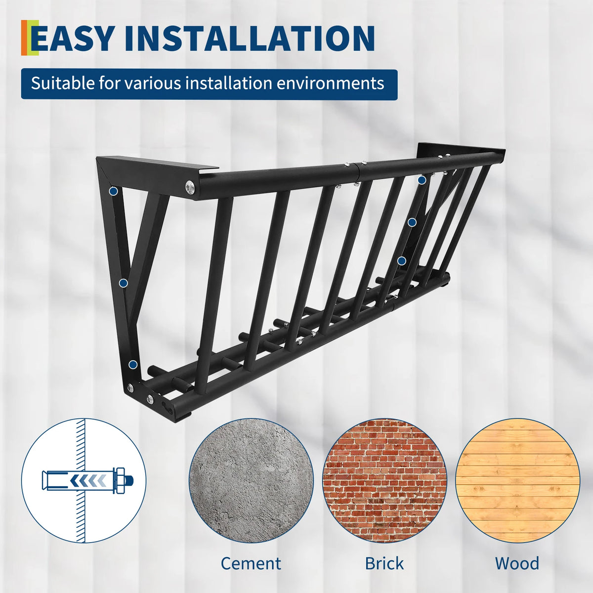 Heavy Duty Wall Mount Carbon Steel Hay Feeder for Livestock