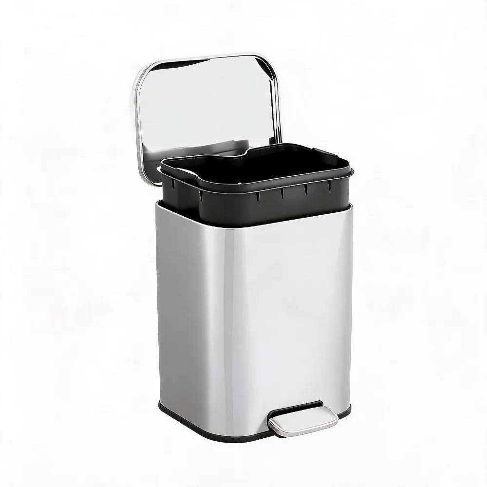 Stainless Steel Step Trash Can With Lid And Silent Close