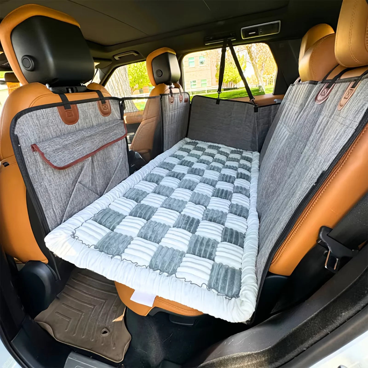 CWV Waterproof Coral Fleece Dog Car Seat Bed Protector