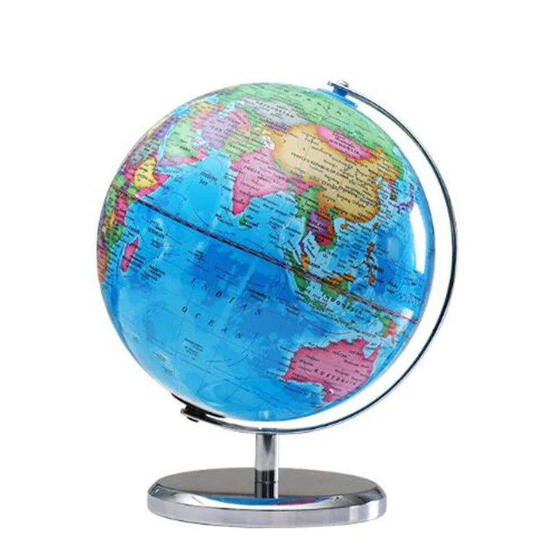 Professional English World Globe With Integrated LED Lighting