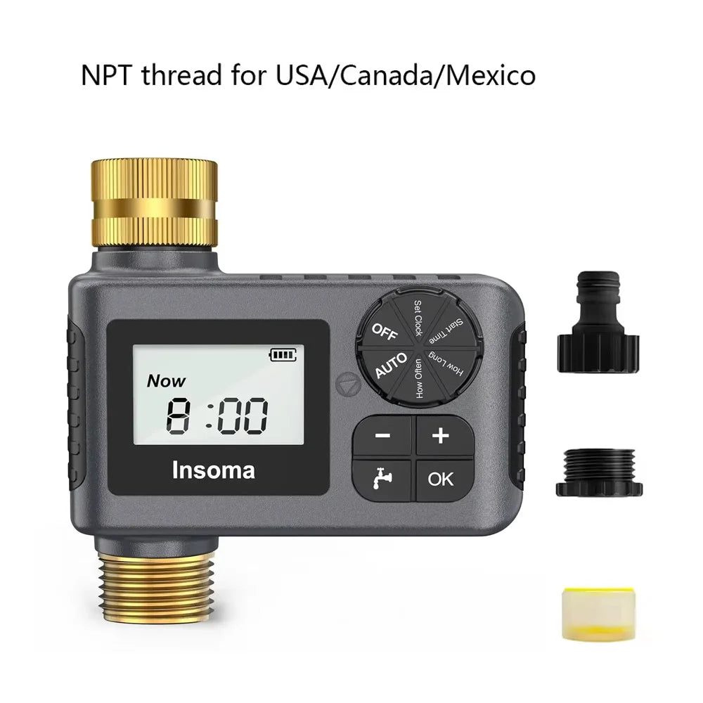 INSOMA Smart Automatic Garden Irrigation Watering Timer With LCD Display