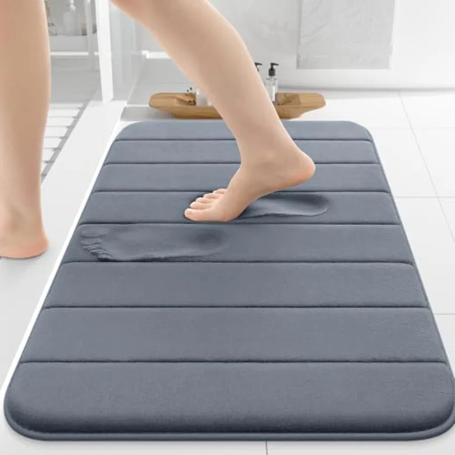 Memory Foam Bath Mat 30x20, Ultra Soft and Absorbent Bathroom Rugs, Non-Slip, Machine Wash Dry, Thick Bath Rug Carpet for Bathr