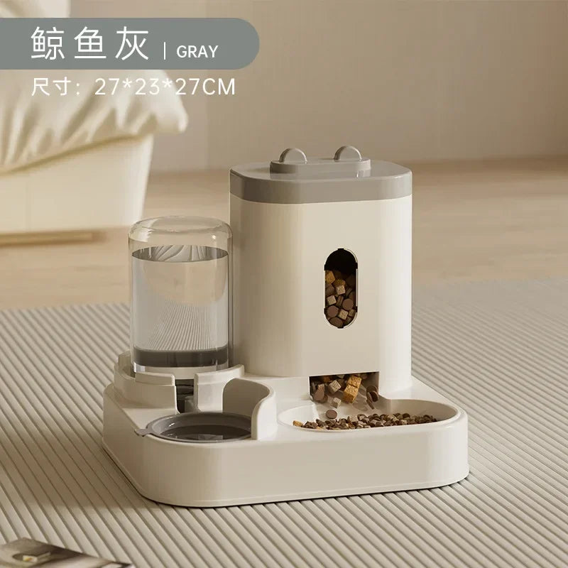 Automatic Pet Feeder With Water Fountain For Cats And Dogs