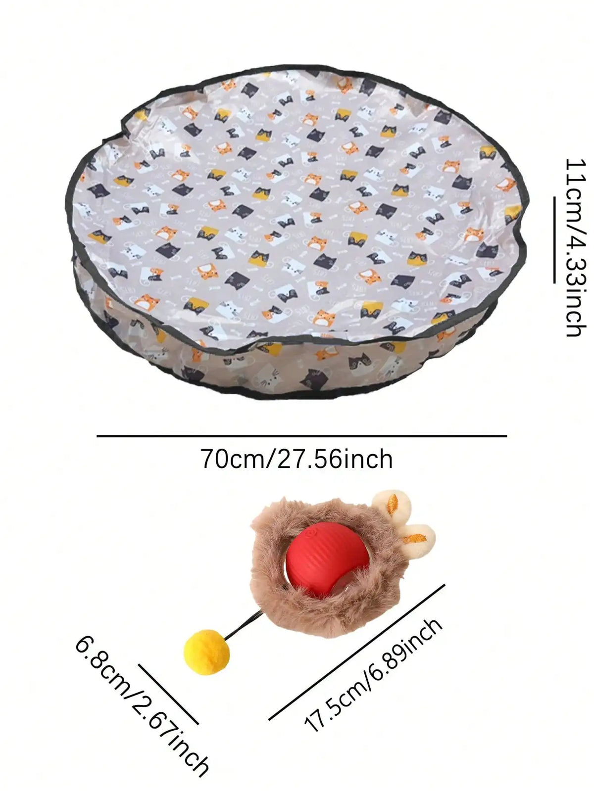Rechargeable Electric Cat Ball Toy Interactive Chasing Pet Hunter Set