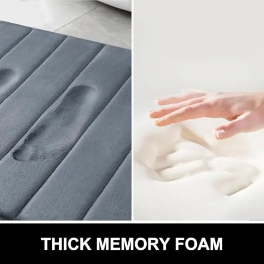 Memory Foam Bath Mat 30x20, Ultra Soft and Absorbent Bathroom Rugs, Non-Slip, Machine Wash Dry, Thick Bath Rug Carpet for Bathr