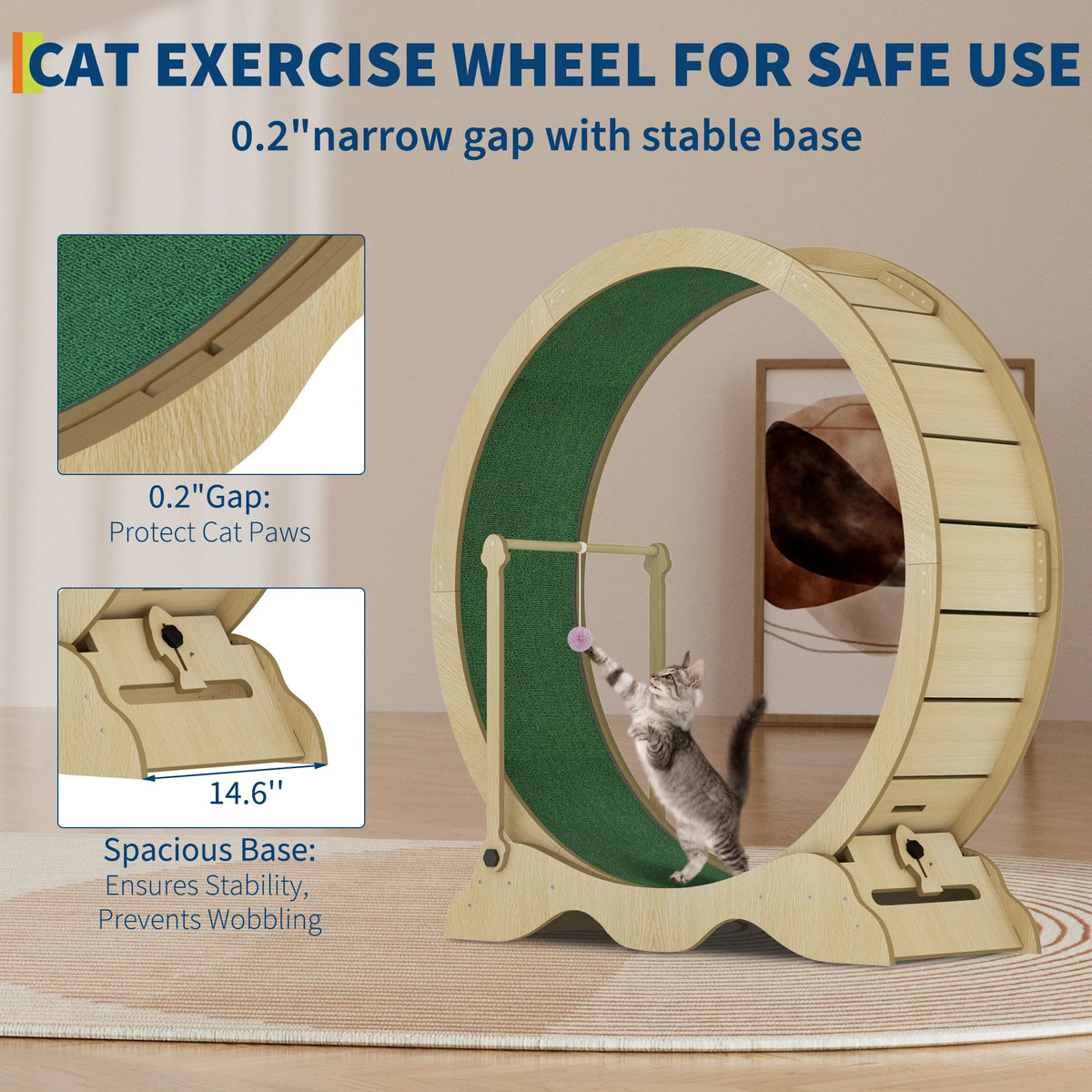 Quiet Indoor Cat Exercise Wheel for Fitness and Training