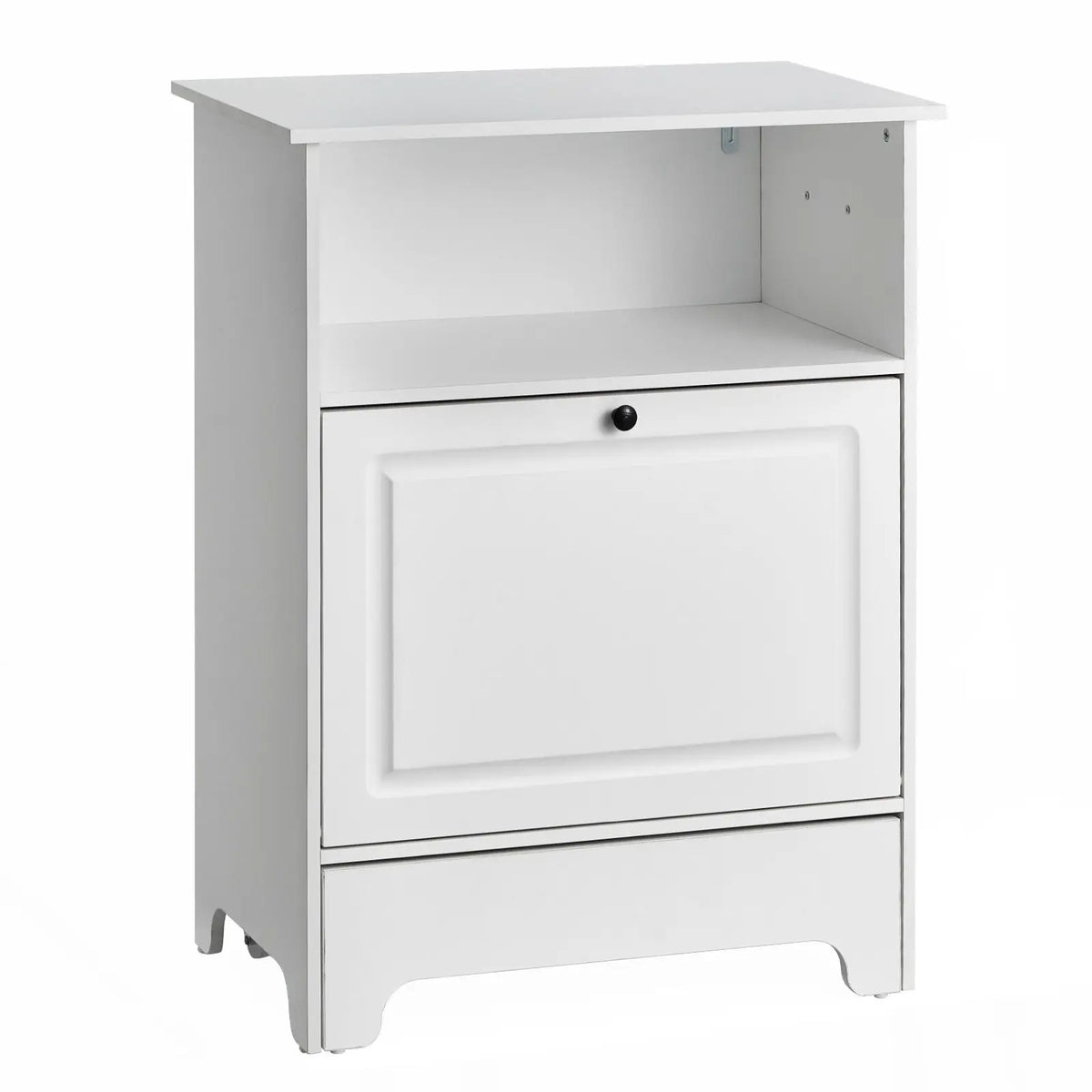 Elevated Pet Feeding Station With Stainless Steel Bowls And Storage
