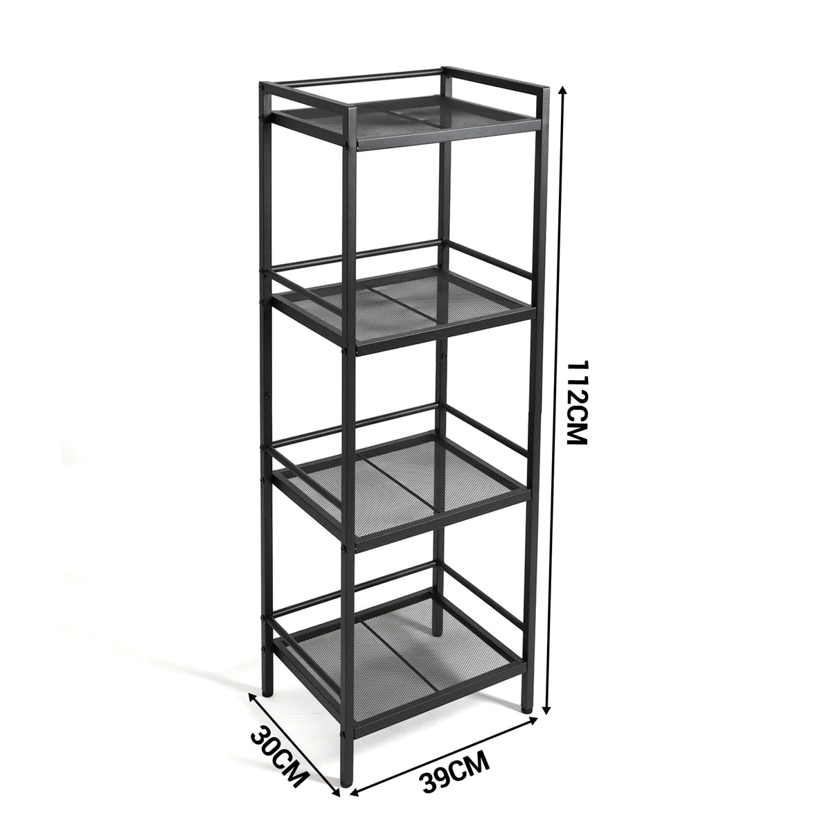 Twister.CK Four Tier Carbon Steel Corner Storage Shelving Unit