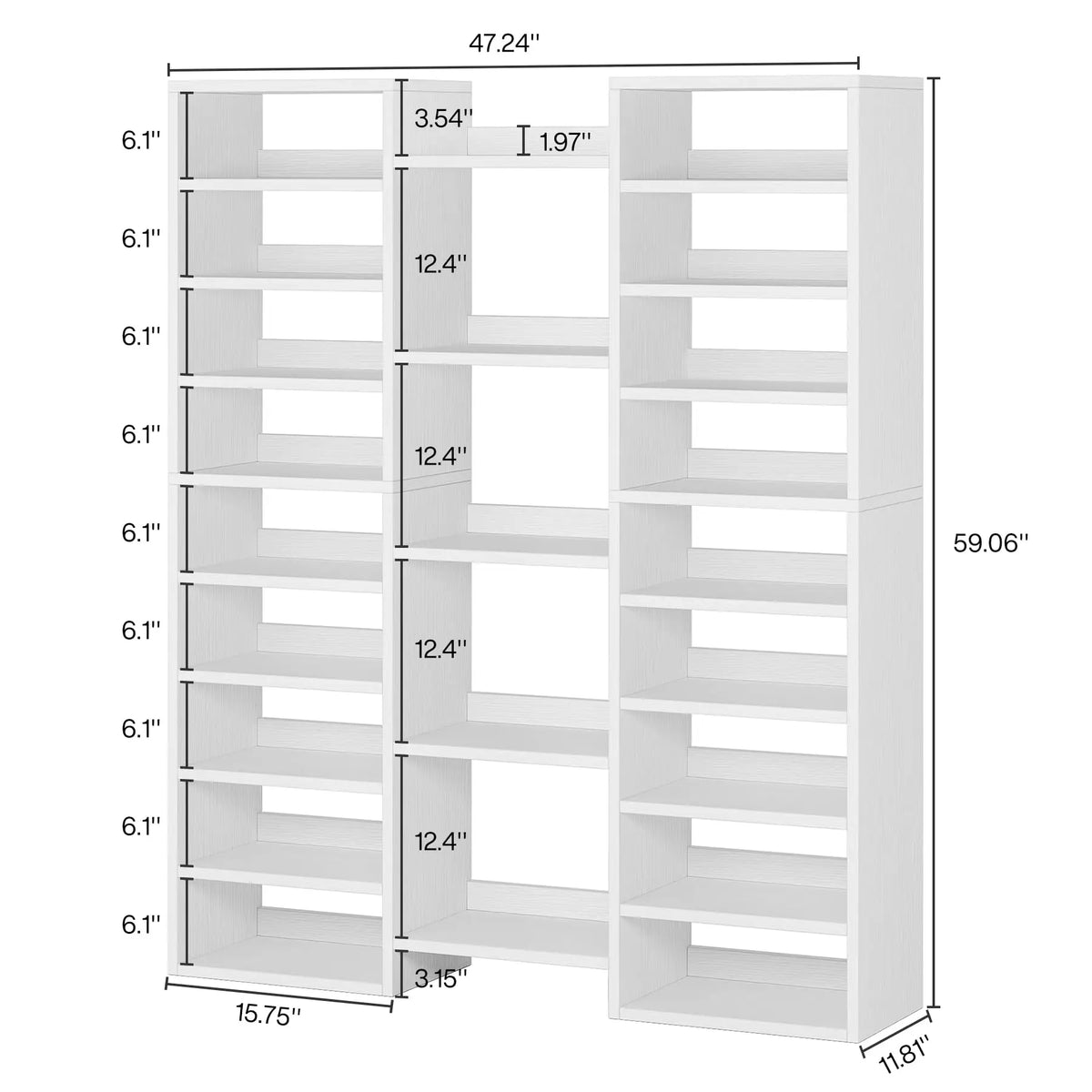Tribesigns Freestanding Shoe Rack With 23 Shelves And Open Storage